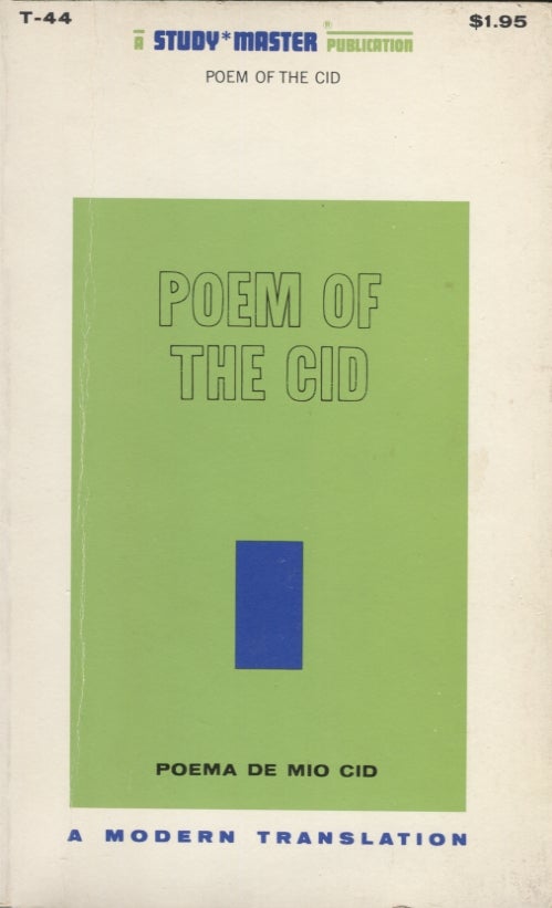 Item #1395 Poem of the Cid. Paul Blackburn.