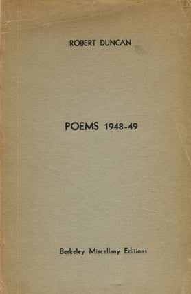 Item #1500 Poems 1948-49. Robert Duncan