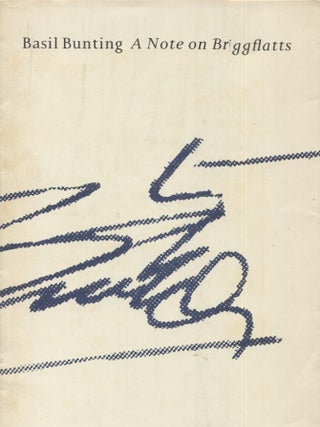 Item #16085 Note on Briggflatts. Basil Bunting