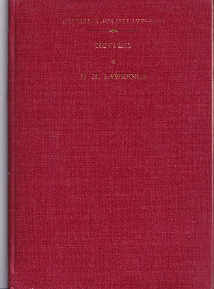Item #17933 Nettles (Criterion Miscellany No. II). D. H. Lawrence.