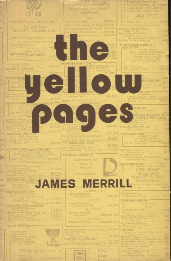 Item #20150 THE YELLOW PAGES. James Merrill.