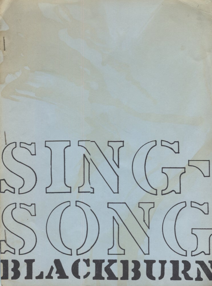 Item #20635 Sing-Song. Paul Blackburn.