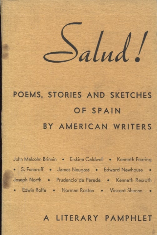 Item #20990 Salud!; Poems, Stories and Sketches of Spain by American Writers. Alan Calmer.