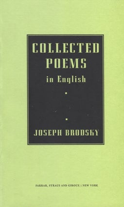 Item #21016 Collected Poems in English. Joseph Brodsky
