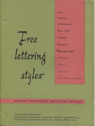 Item #21330 FREE LETTERING STYLES; Made by Typefoundry, Amsterdam