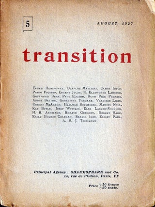 Item #22036 TRANSITION 5. Eugene Jolas, Elliot Paul