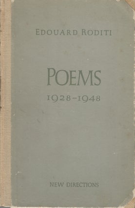 Item #4590 Poems 1928-1948. Edouard Roditi