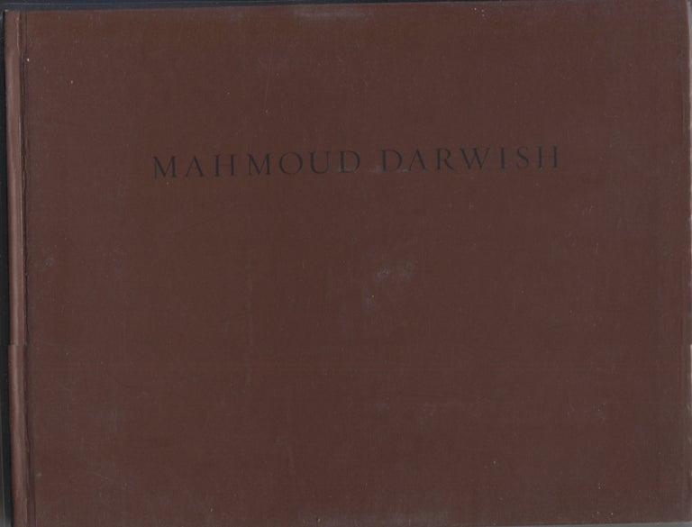 Item #6882 Raven's Ink; A Chapbook. Mahmoud Darwish.