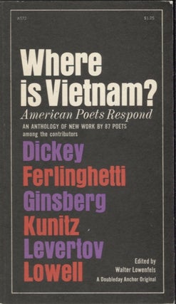 Item #7171 Where is Vietnam?; American Poets Respond. Walter Lowenfels